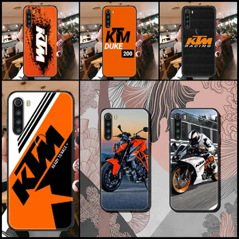 Motociklo KTMES Telefoną atveju Xiaomi Redmi Pastaba 7 7A 8 8T 9 9A 9S 10 K30 Pro Ultra black soft hoesjes meno elementų dangtelio mados