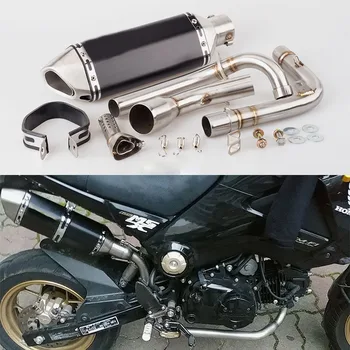 Motociklo modifikuotų sidabro plieno mažai monstras horizontalaus cilindro mažylei MSX125 Skorpionas išmetimo vamzdžio MSX125