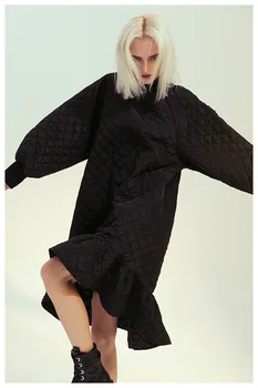 MSXU Elegantiškas Retro Modernaus stiliaus Golfo Rhomboid Prarasti Atsitiktinis Šalies Undinė Suknelės Vestidos