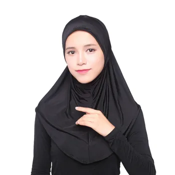 Musulmonų Moterys Variklio Dangčio Ninja Vidinės Kaklo Padengti Hijab Bžūp Islamo Underscarf Apdangalai, Skrybėlę, Skarą Amira Ramadanas Turbaną Wrap Bandana