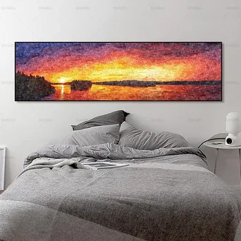 Namo nuotrauką sienos meno ir plakato spausdinimo be rėmelio saulėlydžio kambarį dekoratyvinis dažymas