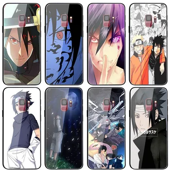 Naruto Sasuke Grūdinto Stiklo Mobiliojo Telefono Dėklai Samsung Galaxy Note 9 10 20 S8 S9 S10 S20 J4 Plius Lite Coque Shell Krepšiai