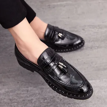 Natūralios odos kvėpuojantis loafer batai kutas vyrų Vairavimo batai lauko minkštas vyriški laisvalaikio bateliai korėjos mados plokšti batai s5