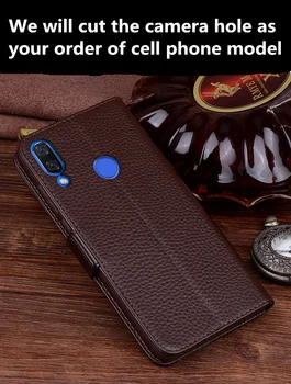 Natūralios odos magnetinio sagties pusėje piniginės telefono dėklas kortelės lizdo laikiklį, BlackBerry KEYone DTEK70/Blackberry Key2 flip case