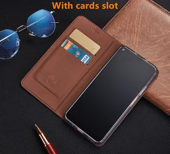 Natūralios odos retro vintage magnetinio telefoną atveju Motorola Moto G7 Plius/Moto G7 Play/Moto G7 Galia telefono krepšys, kortelė kišenėje