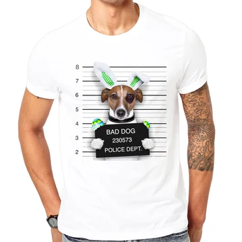 Naujas 2019 m. Vasaros Mados prancūzų Buldogas Dizaino Šuo Policijos Departamento Marškinėliai vyriški Aukštos Kokybės šunų Viršūnes Hipster Tees