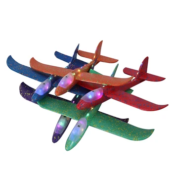 Naujas 48cm Ranka Mesti Plaukioja Plokštumos Žaislai Sklandytuvas Lėktuvų Putų Lėktuvo Modelis Švyti Tamsoje Plaukioja Sklandytuvas Plokštumos, Žaislai Vaikams