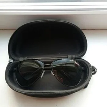 Naujas Kieto Juoda Užtrauktukas saulės akinių dėklai Nešiojamų Kelionių Paprasta Stiliaus Akiniai Kasdien Saugojimo Reikmenys 6A1050