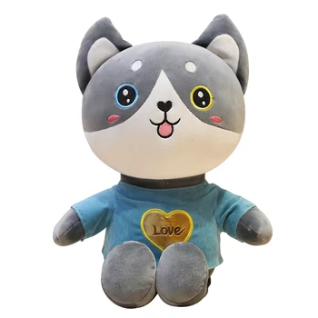 Naujas Lovey Super Minkštas Naujas Huggable haskis pliušinis žaislas, lėlė kačių ir šunų lėlės mielas įdaryti šuniuką, gyvūno vaikų dovanų