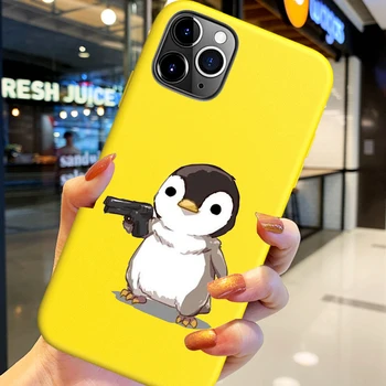 Naujas mielas animacinių filmų pingvinas kiaulių Juokinga, Telefono dėklas Skirtas iPhone 6 6S 7 8 X XS XR 11 Pro Max SE 2020 padengti minkštos silikono tpu funda shell