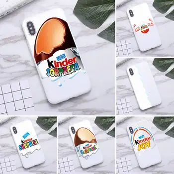 Naujas troliai kiaušinių KINDER JOY Staigmena Telefono dėklas skirtas iPhone 11 Pro Max X XR XS 8 7 6s Plius Saldainiai balta Silikono Atvejais
