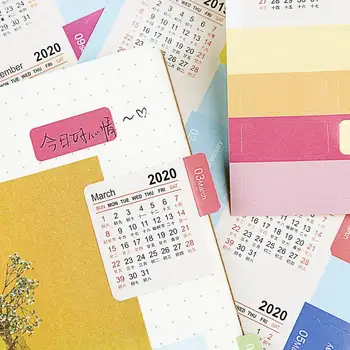 Nauji Metai 2019 2020 Mėnesio Kalendorius Lipdukas Dienoraštis Planuotojas Sąsiuvinis užrašų knygelė Dekoratyviniai Lipdukai Priedą 