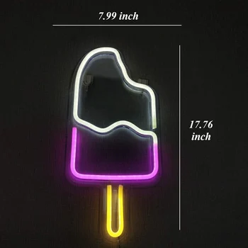 Neonas LED Modeliavimo Lempos In Ice Cream Modeliavimas Šviesos Vidaus Apdaila, Miegamasis Apdailos PVC Lempos
