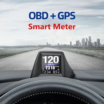 OBD+GPS Protingas Gabaritas Su 270 Laipsnį Apversti Ekrano statramsčio Apdaila arba Įdėti prietaisų Skydelio Įdiegti Aišku Gedimo kodas Spidometras FORBELL