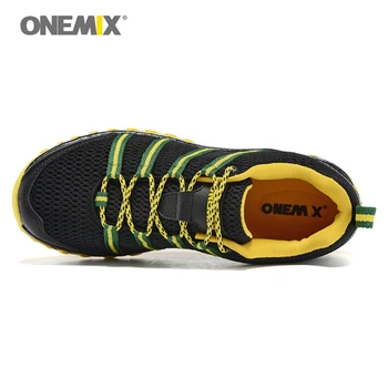 Onemix Vyrų Sportas Bėgimo Bateliai Sneaker Oro Kvėpuojantis Akių Sporto Runner Bėgimo Trenerių Žmogui vasarą Pėsčiomis 7 Spalvų 1092