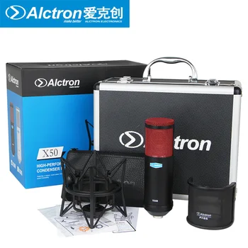 Originalus Alctron X50B Profesinės Didelių Diafragma Studija Kondensatoriaus Mikrofonas su nuimamas POP filtras.