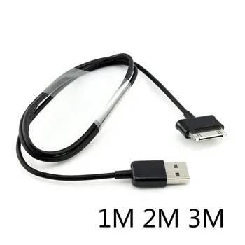 P1000 kabelis 1M 2m 3m USB Įkroviklis Įkrovimo Duomenų Kabelis Samsung Galaxy Tab P1000 P3100 P5100 P5110 P6800 P7300 7310 P7500 N8000