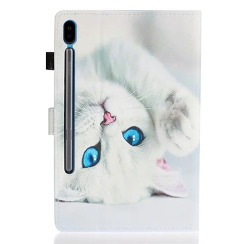 Padengti Coque Samsung Tab S6 10.5 Animaciją Kačių Odinis dėklas, Skirtas Samsung Galaxy Tab S6 10.5 SM-T860 T865 2019 10.5