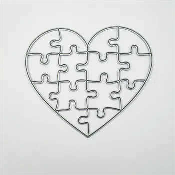 PANFELOU Širdies formos puzzle metalo amatų popieriaus mirti pjovimo miršta Scrapbooking/DIY Padėkos Dieną Velykų Presavimo formų kortelėmis