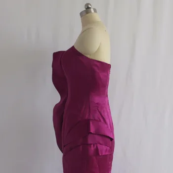 Paprastas Dizainas Fuschia nuo Peties Stebėjimo Susiėmę Gėlės Grindų Ilgis Undinė Prom Dresses 2017
