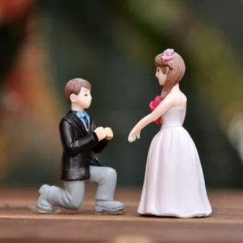 Pasiūlyti Santuoka Lover Doll Miniatiūros Pora Nuotaka ir Jaunikis Figūrėlės 