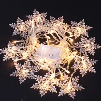 Patalpų Lauko Kalėdų Snaigės LED Styginių Šviesos Mirksi Pasakų Žibintai Užuolaidų Šviesos Girlianda Atostogų Šalis Naujųjų Metų Dekoras