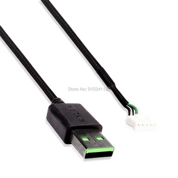 Patvarus Nailono Tinklelio Linijos, USB Pelės Kabelio Pakeitimas Vielos Razer DeathAdder Elito Laidinio Žaidimų Pelės
