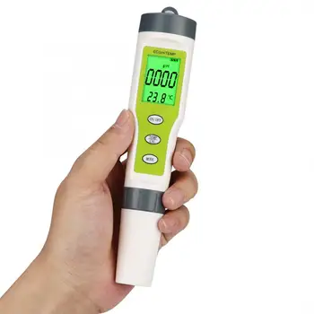 Pen Tipo 3 1. Nešiojamas Skaitmeninis EB PH TEMP Temperatūros Matuoklis, Vandens Kokybės Testeris Vandens Skaitiklis Skaitiklis su Backlight LCD Matuoklis