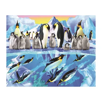 Pingvinas palace kvadratiniu diamond siuvinėjimo 