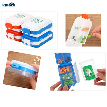 Plastikiniai Savaitės Lankstymo Medicina Tabletės Tablečių Dėžutė Atveju Nešiojamų Saldainiai Vitamino Konteinerių Saugojimo Organizatorius, Kelionės Reikmenys