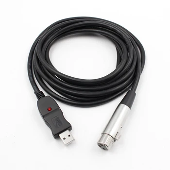 Populiariausi Pasiūlymai 3M USB Male, kad XLR Female Mikrofonas, USB MIC Link Cable Naujas