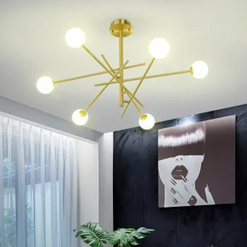 Postmodernios Aukso LED šviestuvo apšvietimo Šiaurės prabanga Vario kabo žibintai kambarį namuose deco pakabukas lempa, miegamojo šviestuvai