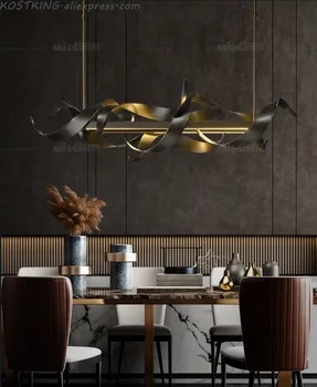 Postmodernios šviesos prabangus LED restoranas sieniniai šviestuvai apdailos Šiaurės registratūra lempos paprastos geležies meno baro kabo lempa