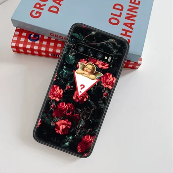 Prabanga Guesss Mados Tendencija Prekės Gėlių Meno Telefono dėklas, Skirtas Samsung Galaxy Note, S 8 9 10 20 Plus 