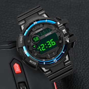 Prabanga Mens Skaitmeninis LED Watch Dienos Sporto Vyrų Lauko Elektroninių Laikrodžių atsparumas Vandeniui LED Skaitmeninis Riešo Žiūrėti Laikrodis Vyrų Relogio