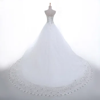 Prabangus Perlų Vestuvių Suknelė linijos, Blizgus Vestuvių Suknelė Brangioji Korsetas Vestuvių Suknelės 2020 Individualų Plius Dydis Vestuvių Suknelė