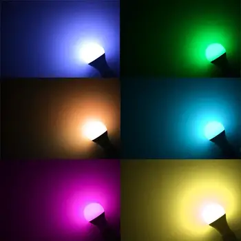 Protingo Namo Wifi Lemputės Belaidžio Pritemdomi RGB LED E27 Lempa APP 