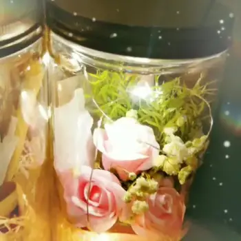 Rankų Darbo Džiovintų Gėlių Muilo Eternal Rose, Norinčių Butelį Plastiko Dekoratyvinis Dovanos
