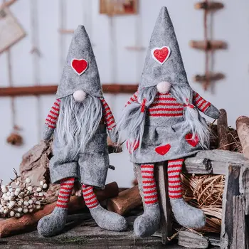 Rankų darbo švedų Kalėdų Santa Gnome Pliušinis Dolloliday Figūrėlės Žaislas Xmasome Puošyba, Dekoravimas Festivalio Dovana Prekių DR. #