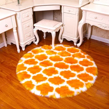 Raundas pliušinis kiliminė danga miegamajame kilimas imitacija vilnos kilimas langų apdailos, kilimas vaikų nuskaitymo kilimų kompiuterio kėdė pliušinis kilimas