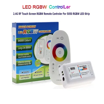 RGBW / RGB LED Controler Jutiklinis Ekranas 2.4 G DC12-24V 18A Nuotolinio valdymo pultelis Kanalą 5050 RGB / RGBW Juostelės