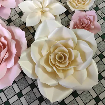 Rose vestuvių rankų darbo trimatis popieriaus gėlės šalis dekoro rekvizitai prekių šventinės dekoracijos kortelę, popierinės gėlės