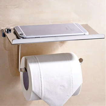 Rulono tualetinio popieriaus laikiklis su Telefonu, lentynos, Vonios kambario šviestuvas, Nerūdijančio Plieno prie sienos montuojamas virtuvėje, vonios aksesuarai