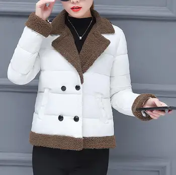 S-2xl Storas, šiltas, medvilnė kailis 2018 m. rudens ir žiemos drabužių naujas korėjiečių versija žemyn medvilnė paminkštinimas striukė Plonas