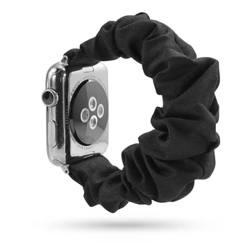 Scrunchie Elastinga Laikrodžių Dirželiai Watchband Apple Watch Band Serijos 6 5 4 3 38mm 40mm 42mm 44mm už iwatch Dirželis Apyrankę 6 5 4