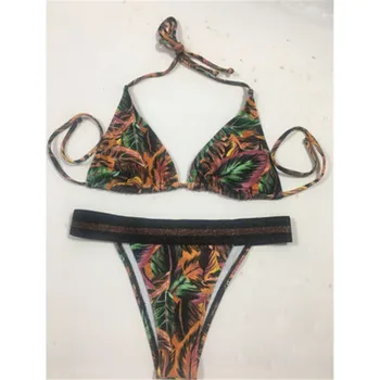 Seksualus, Moterų Push Up Bikinis Nustatyti 2018 M. Brazilijos Biquini High Waisted maudymosi kostiumėlį, Padalinta iš Dviejų dalių maudymosi Kostiumėliai, Naujas Trikampis Maudymosi Kostiumas