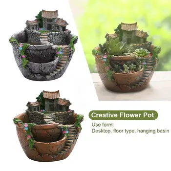 Skelbimai Micro Kraštovaizdžio Vazonas Succulents Augalų Puodą Turėtojas Kabo Sodas, Gėlės, Krepšeliai, Namas Bonsai Sodo Puodai