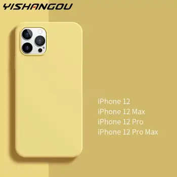 Skystu Silikonu Prabanga Atveju iPhone 12 Pro 11 Pro Max XS Max XR X 10 8 7 Plus atsparus smūgiams Case Cover For iPhone 12 Mini Pro