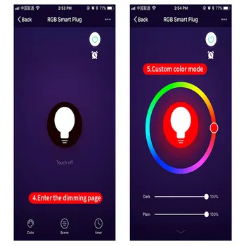 Smart Wifi Lizdas Telefono PROGRAMĖLĖ Balsas Nuotolinio Valdymo Namų Automatikos Laikmačio Jungiklis Sienos Kištukas su RGB LED Šviesos