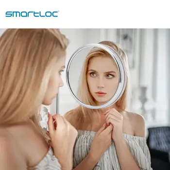 Smartloc 20cm 5X Didinamąjį siurbtukas prie Sienos tvirtinamas Apvalios Vonios Veidrodis Vonios Makiažas Kosmetikos Make up Veidrodėliai Priedai